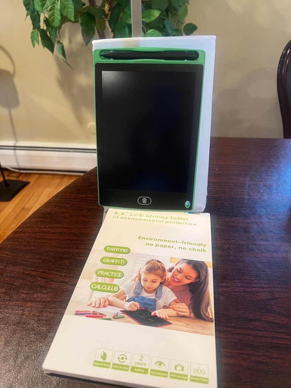 Green LCD Writing Tablet - Portable Electronic Drawing Pad